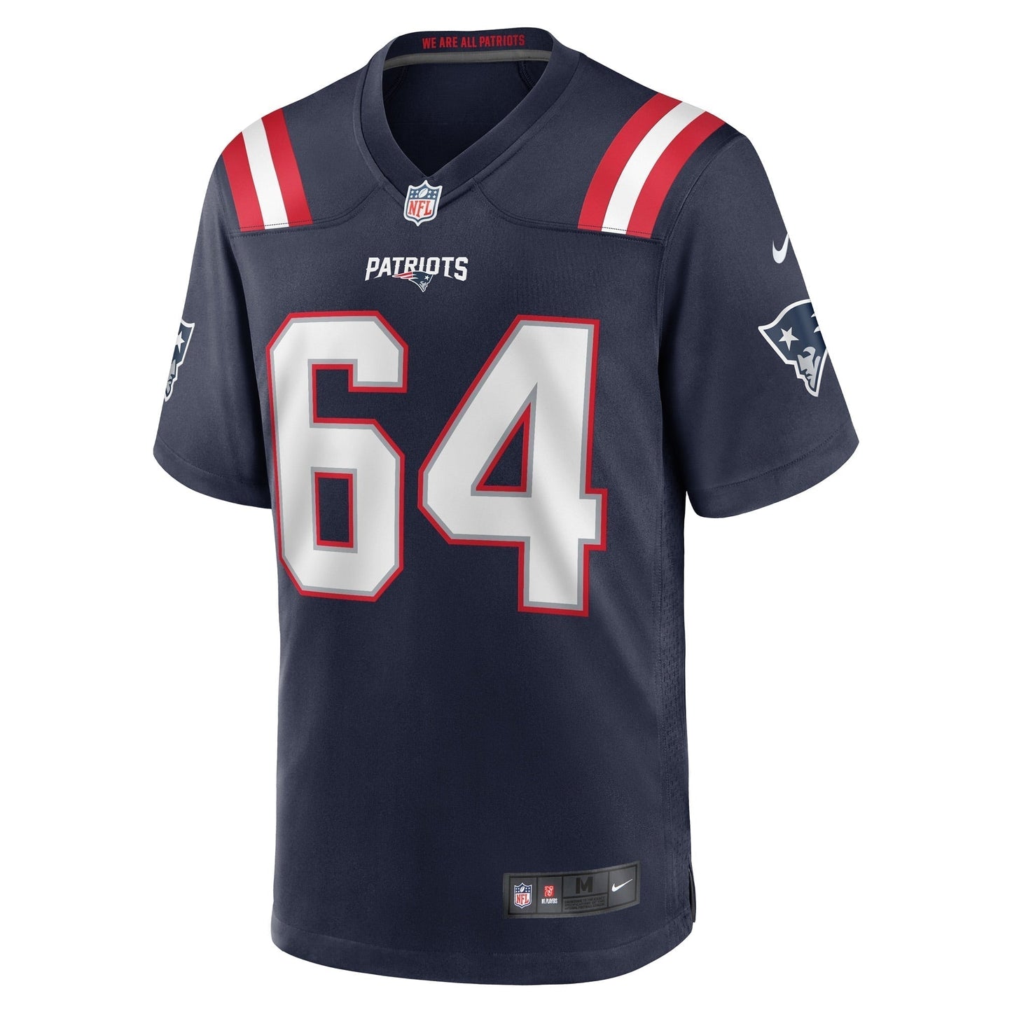 Andrew Stueber New England Patriots Nike Game Jersey - Navy football jersey product view 2