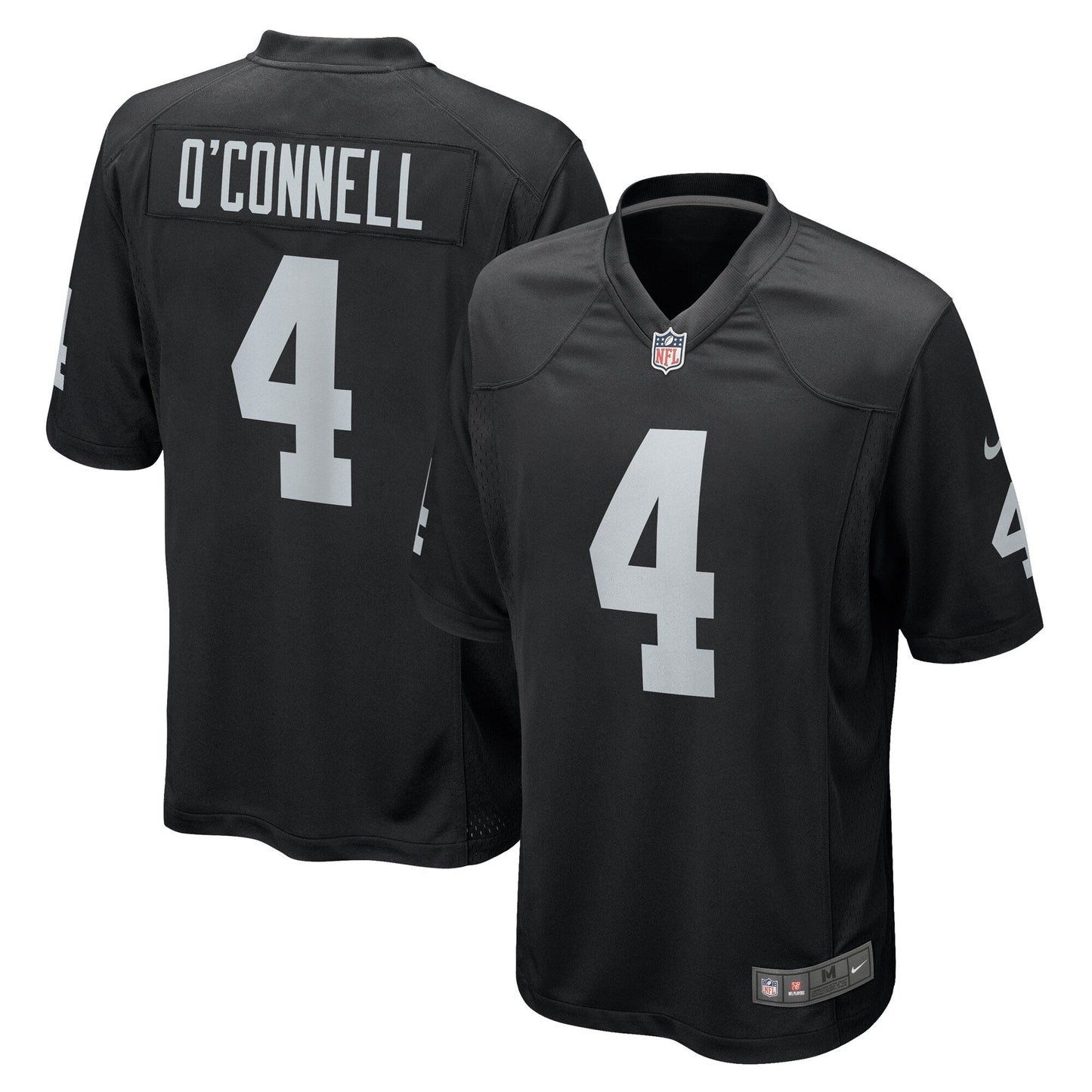 Aidan O'Connell Las Vegas Raiders Nike Game Jersey - Black football jersey product view 1