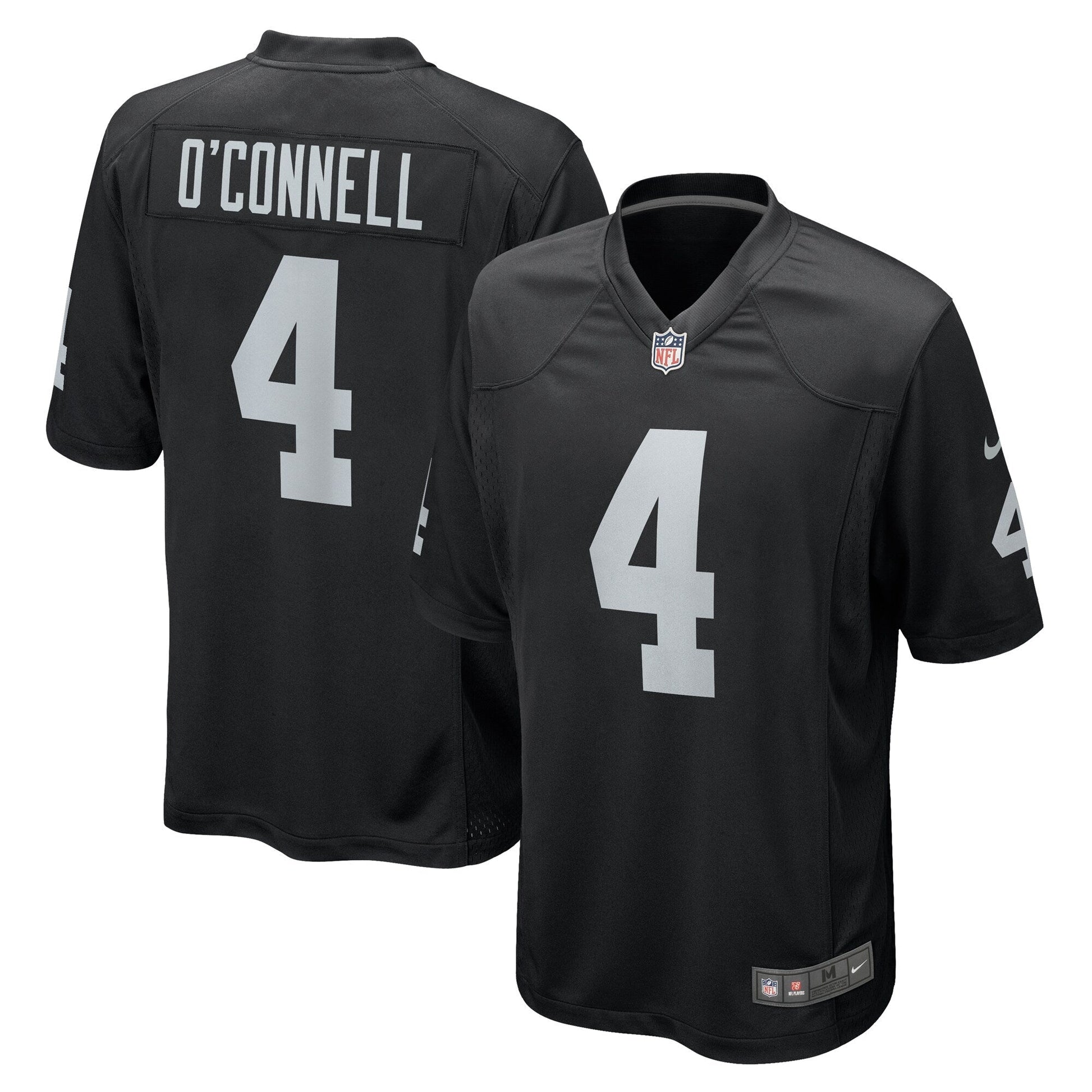 Aidan O'Connell Las Vegas Raiders Nike Game Jersey - Black football jersey product view 1