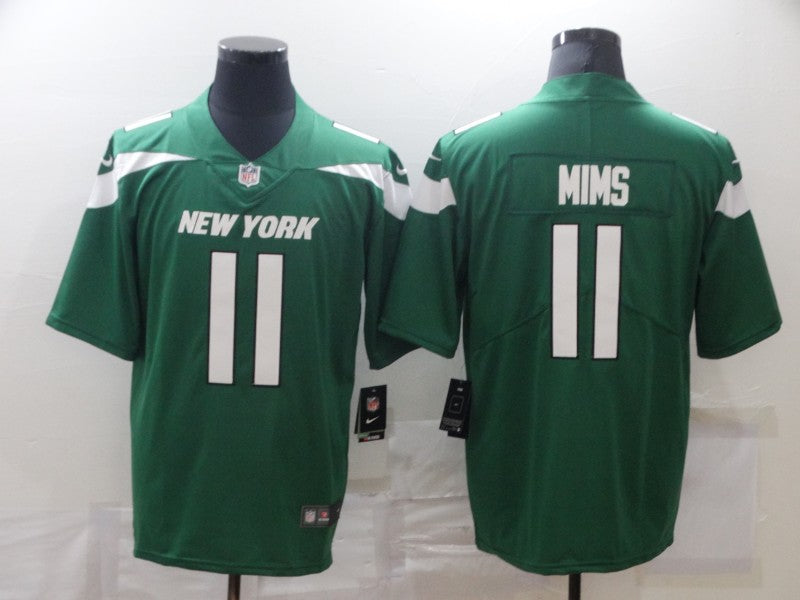 Men's New York Jets Denzel Mims #11 Green Game Jersey1 football jersey product view 1