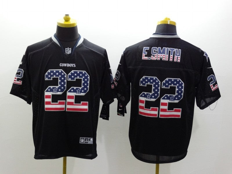 Men's Dallas Cowboys Emmitt Smith #22 Black Game Jersey1 football jersey product view 1