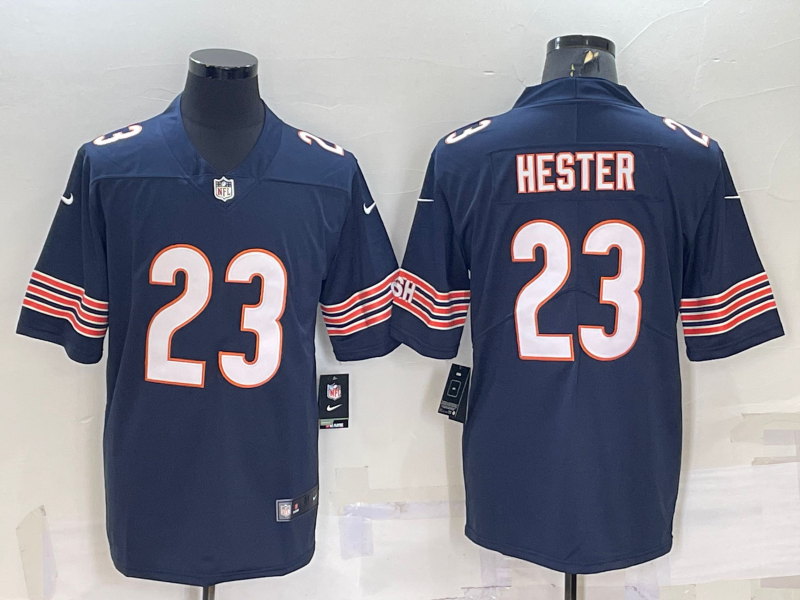 Men's Chicago Bears Devin Hester #23 Navy Game Jersey1 football jersey product view 1