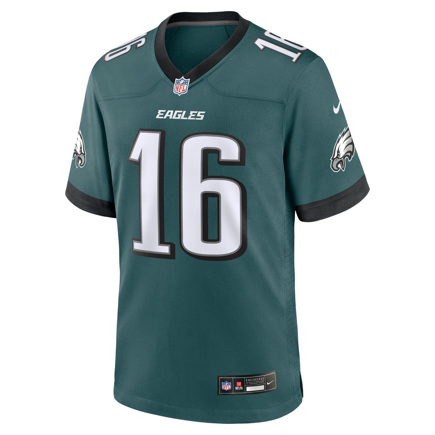 Tanner McKee Philadelphia Eagles Nike Team Game Jersey - Midnight Green football jersey product view 2
