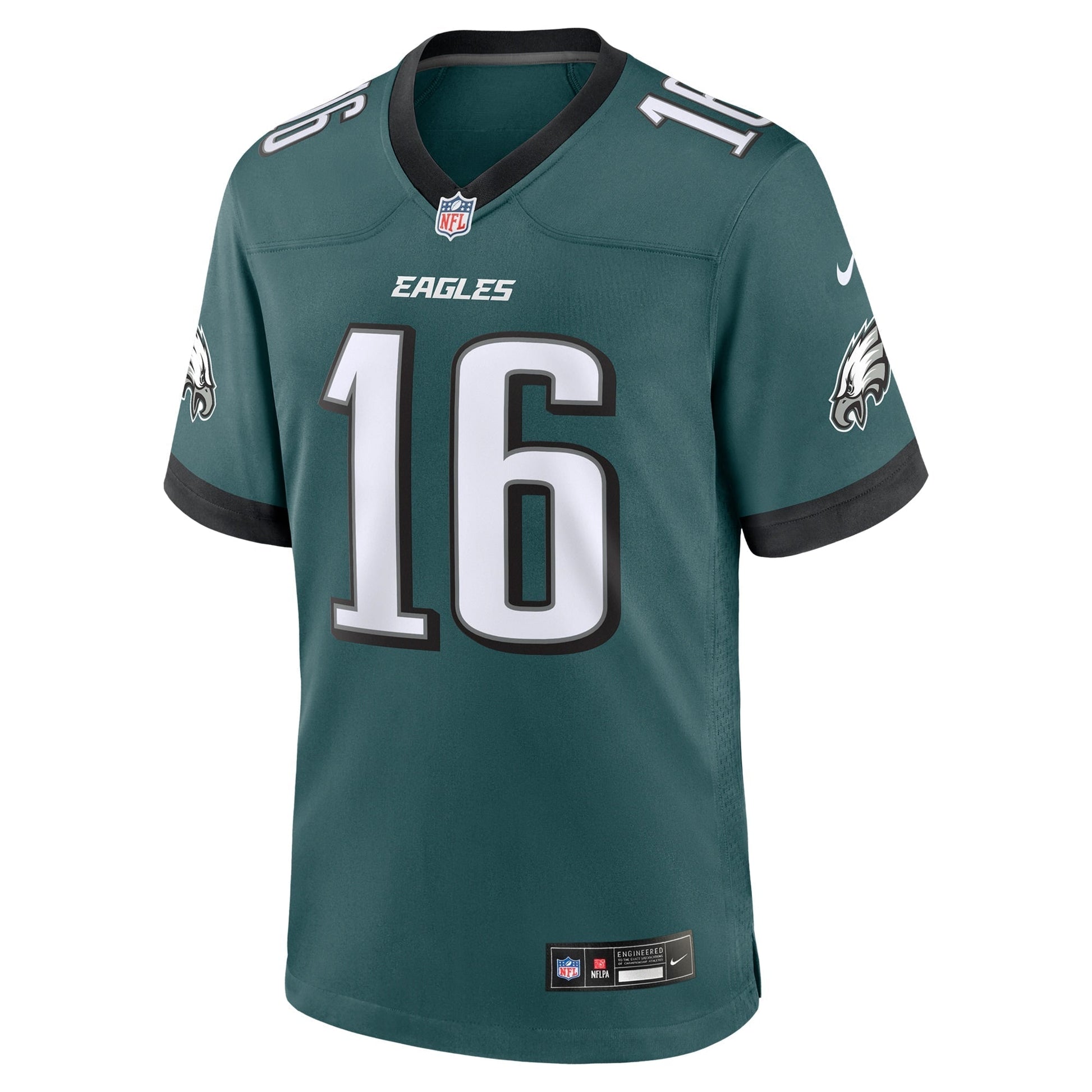 Tanner McKee Philadelphia Eagles Nike Team Game Jersey - Midnight Green football jersey product view 2
