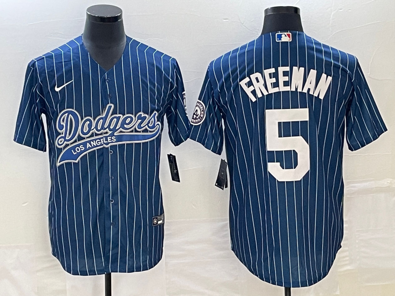 Men's Los Angeles Dodgers Freddie Freeman #5 Blue Player Jersey1 Joint Edition baseball jersey product view 1