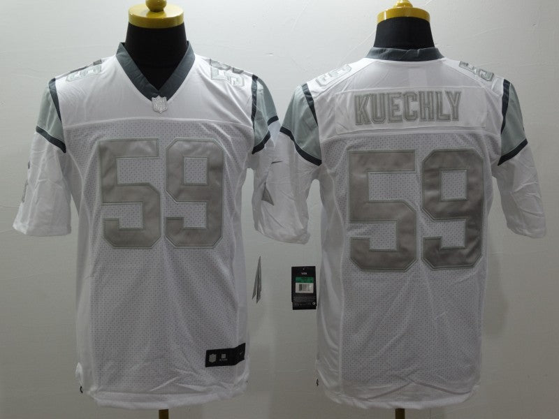 Men's Carolina Panthers Luke Kuechly #59 White Player Game Jersey1 football jersey product view 1