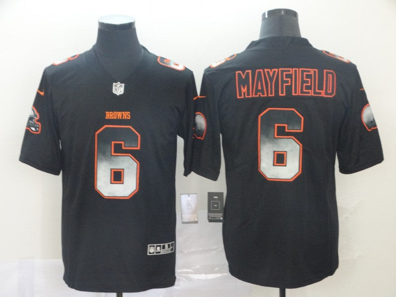 Men's Cleveland Browns Baker Mayfield Black Alternate Game Jersey1 football jersey product view 1