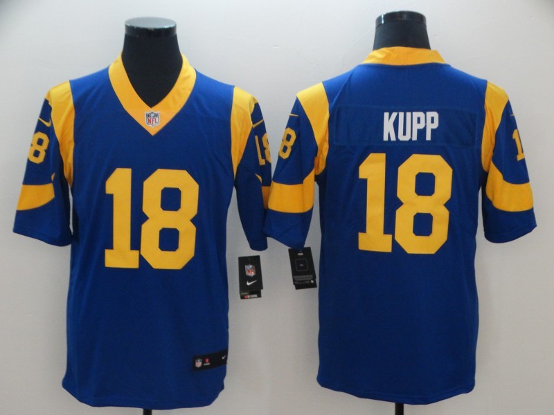 Men's Los Angeles Rams Cooper Kupp #18 Blue Game Jersey1 football jersey product view 1