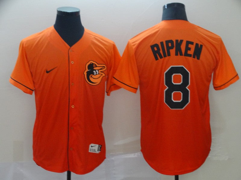 Men's Baltimore Orioles Cal Ripken Jr. #8 Orange Gradient Replica Jersey1 baseball jersey product view 1