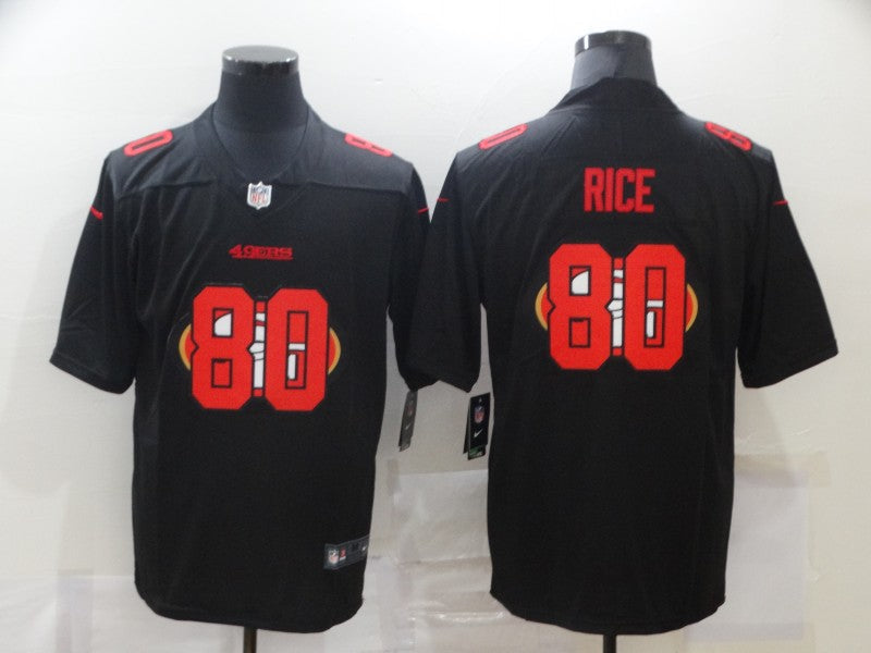 Men's San Francisco 49ers #80 Jerry Rice Black Alternate Game Jersey1 football jersey product view 1