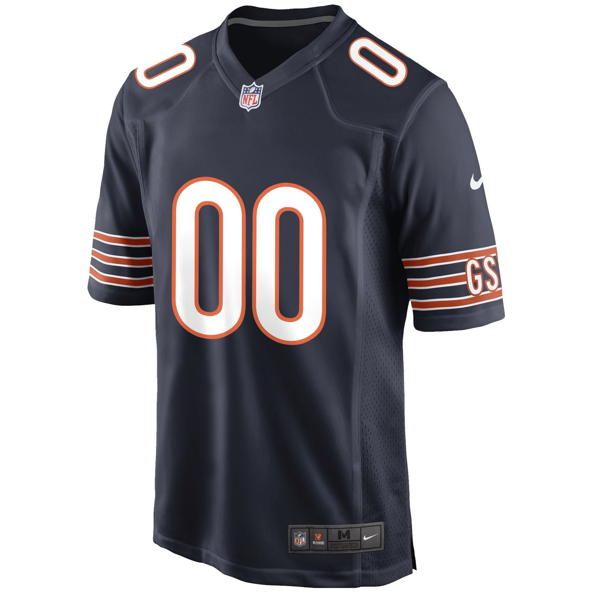 Chicago Bears Nike Custom Game Jersey - Navy football jersey product view 2