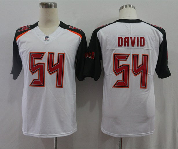 Men's Tampa Bay Buccaneers Lavonte David #54 White Game Jersey1 football jersey product view 1