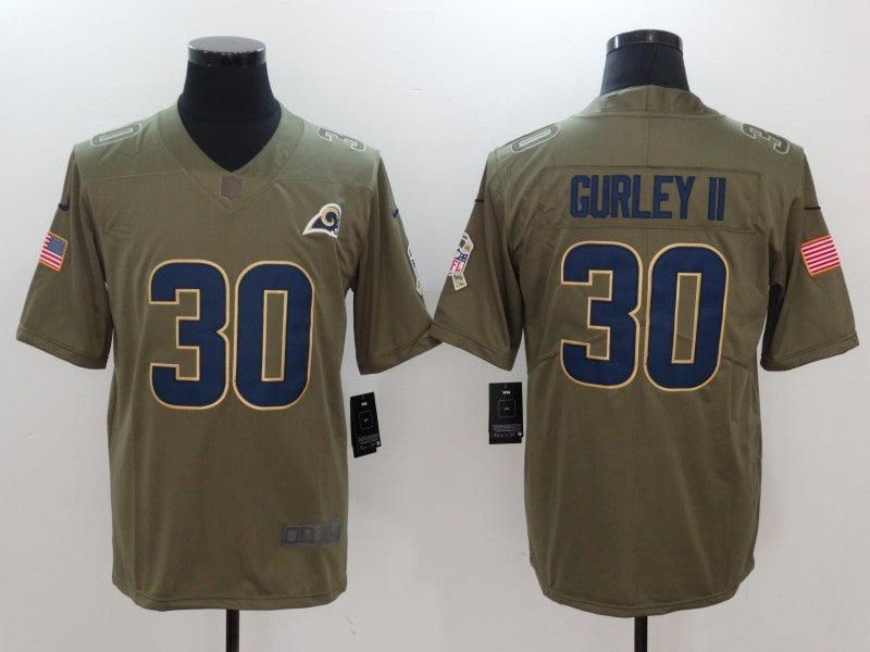 Men's Los Angeles Rams Todd Gurley II #30 Brown Game Player Jersey1 football jersey product view 1