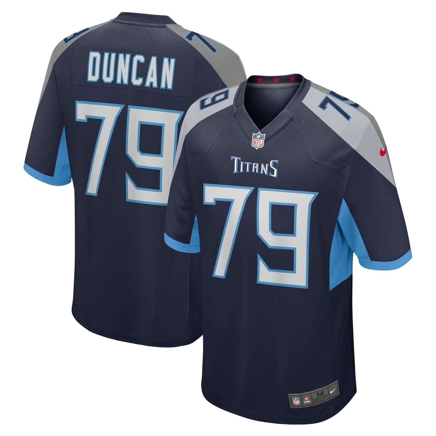 Jaelyn Duncan Tennessee Titans Nike Team Game Jersey - Navy football jersey product view 1