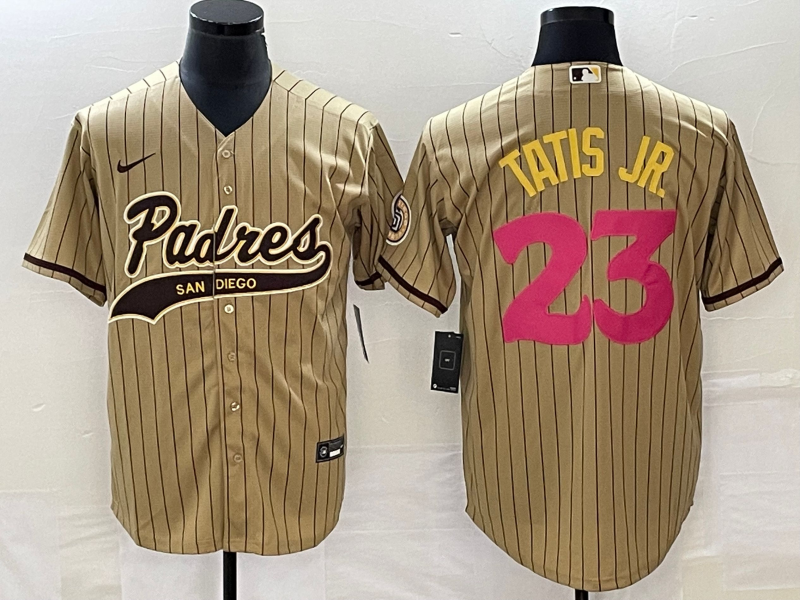 Men's San Diego Padres Fernando Tatis Jr. #23 Tan Replica Team Jersey1 Joint Edition baseball jersey product view 1