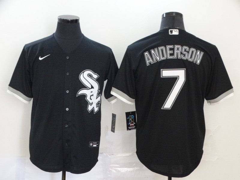 Men's Chicago White Sox Tim Anderson #7 Black Replica Baseball Jersey1 baseball jersey product view 1
