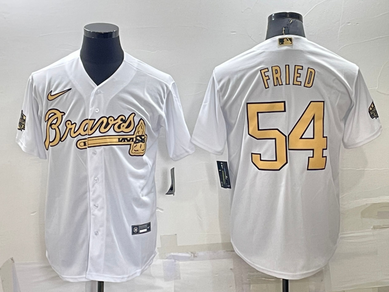 Men's Atlanta Braves Max Fried #54 White Stitched Jersey1 baseball jersey product view 1