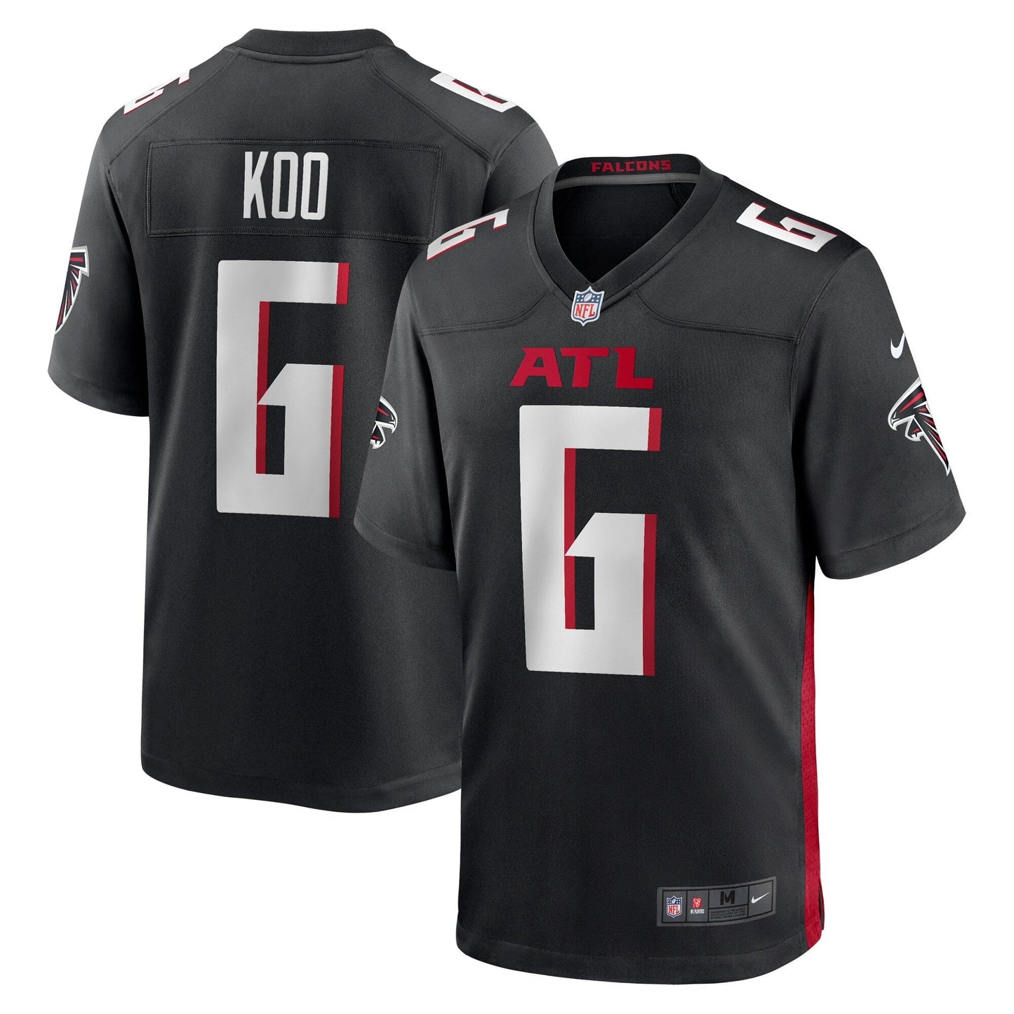 Younghoe Koo Atlanta Falcons Nike Team Game Jersey - Black football jersey product view 1