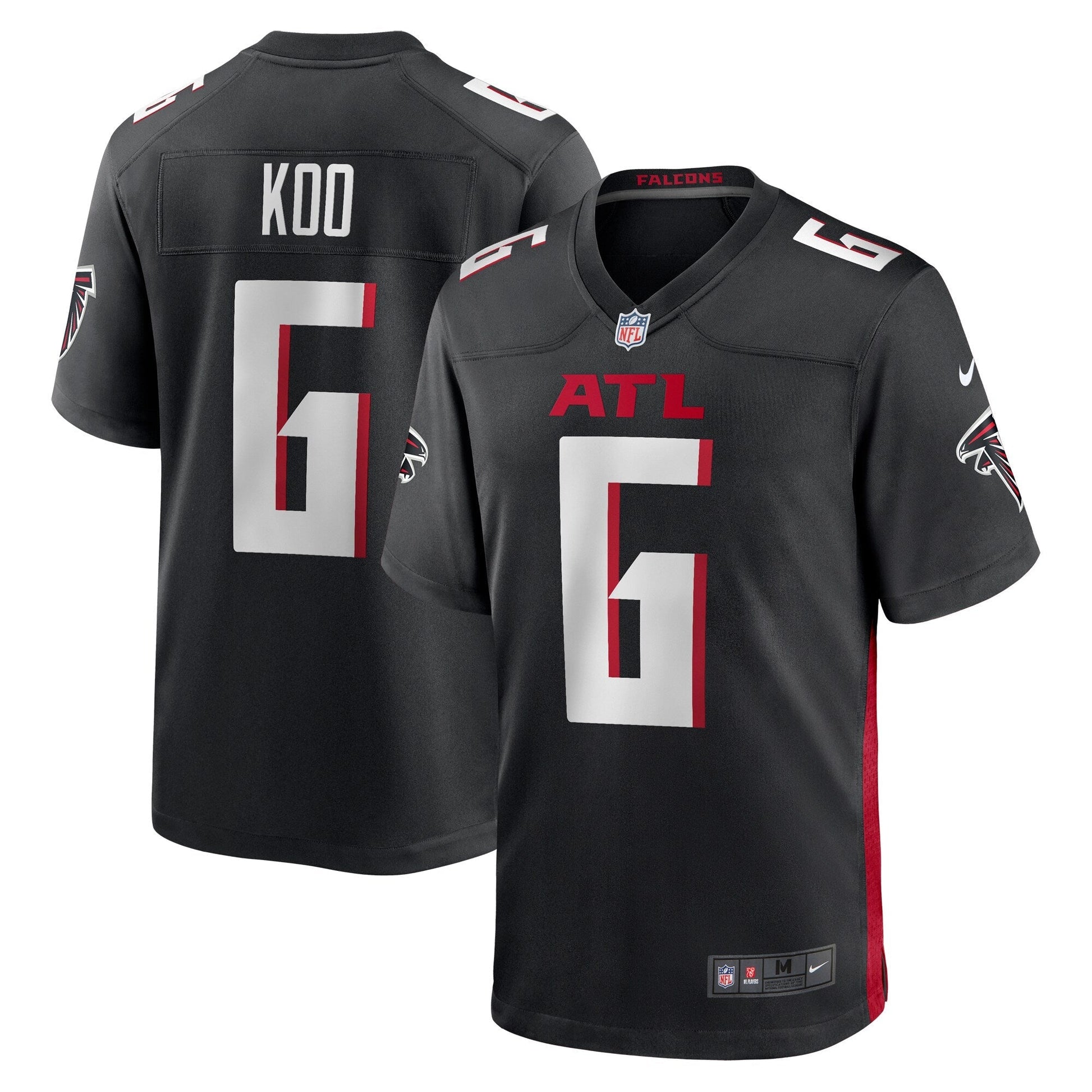 Younghoe Koo Atlanta Falcons Nike Team Game Jersey - Black football jersey product view 1