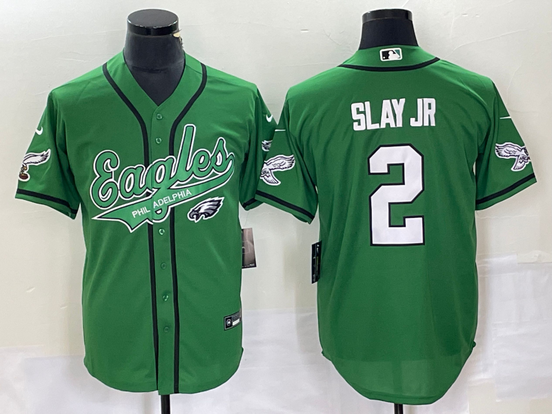 Men's Philadelphia Eagles Darius Slay Jr. #2 Kelly Green Game Jersey1 Joint Edition football jersey product view 1