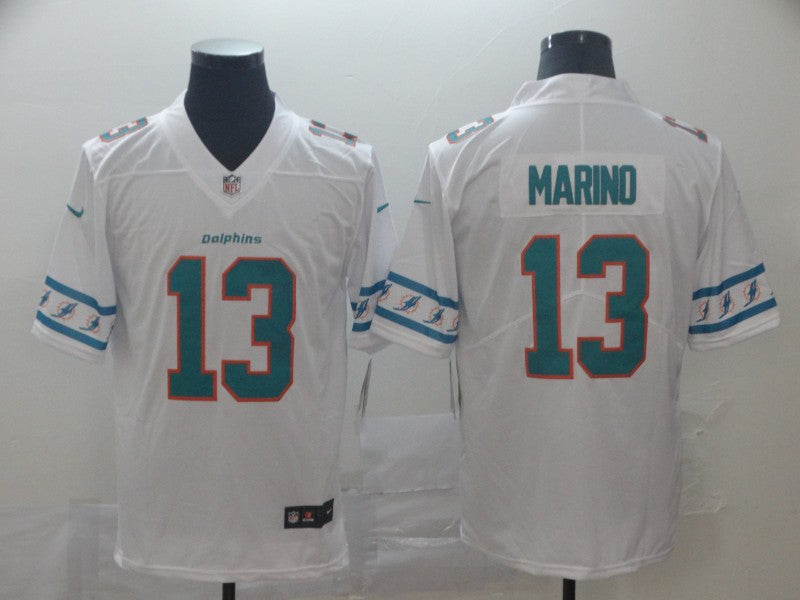 Men's Miami Dolphins Dan Marino #13 White Player Game Jersey1 football jersey product view 1