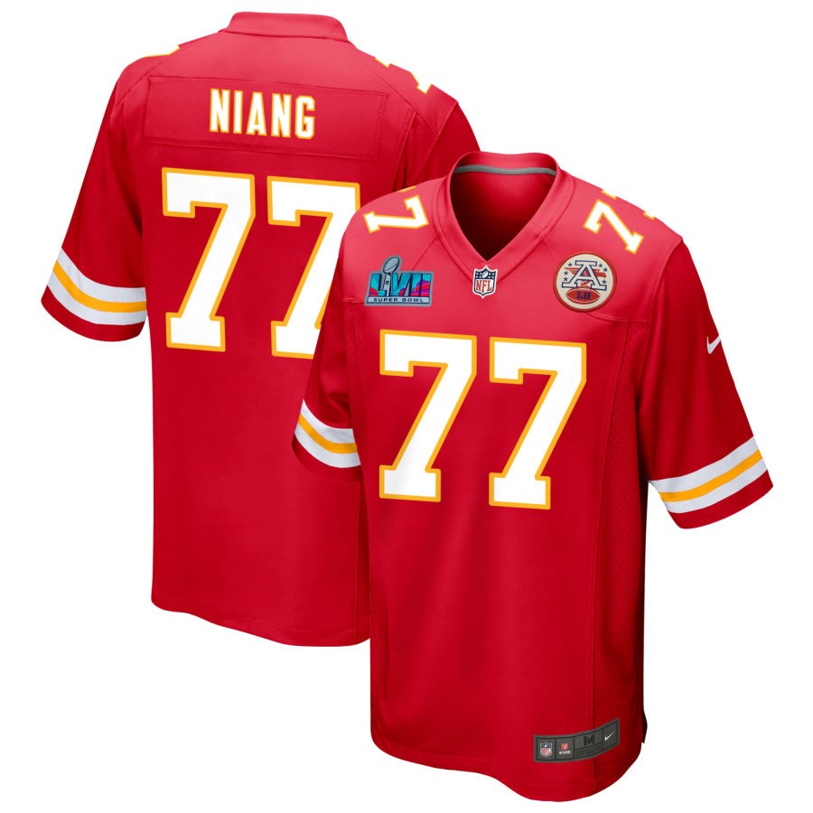Lucas Niang Kansas City Chiefs Nike Super Bowl LVII Game Jersey - Red football jersey product view 1