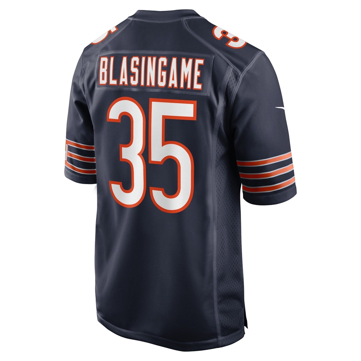Khari Blasingame Chicago Bears Nike Game Jersey - Navy football jersey product view 3