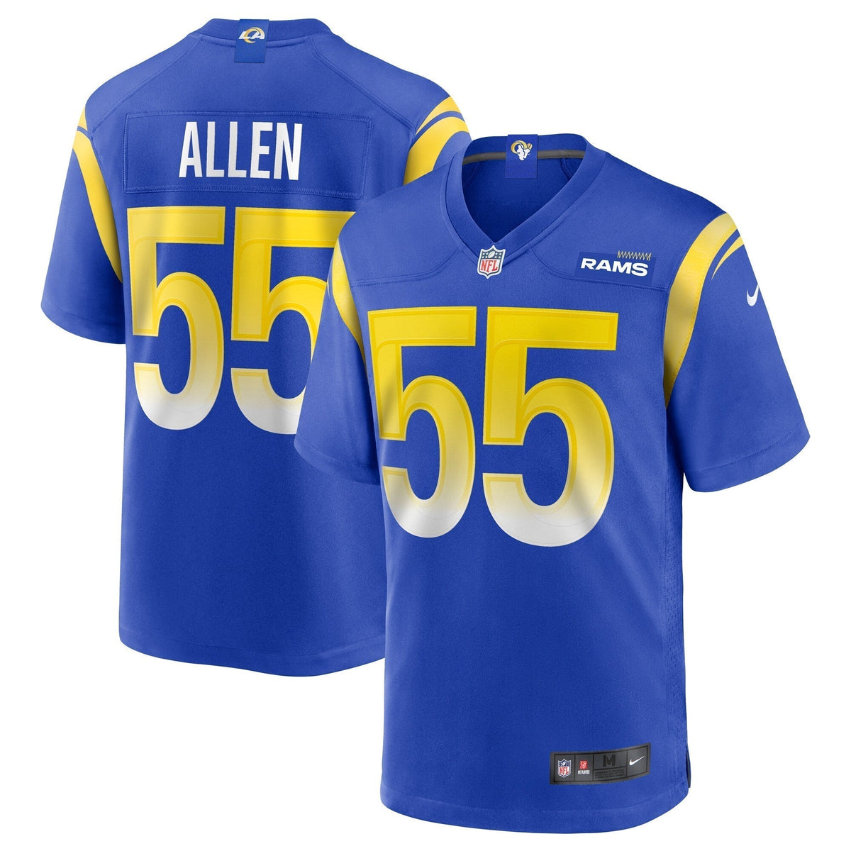 Brian Allen Los Angeles Rams Nike Game Jersey - Royal football jersey product view 1