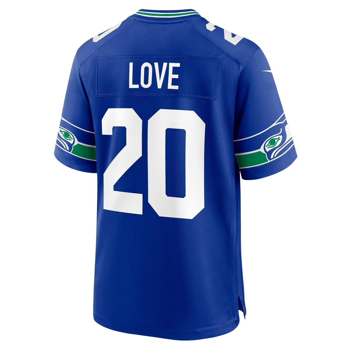 Julian Love Seattle Seahawks Nike Throwback Game Jersey - Royal football jersey product view 3