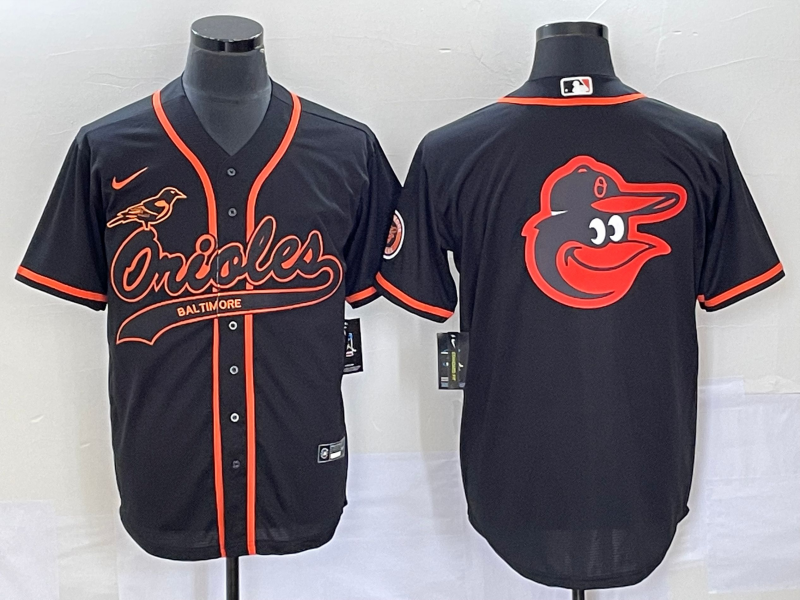 Men's Baltimore Orioles Black Replica Player Jersey1 Joint Edition baseball jersey product view 1
