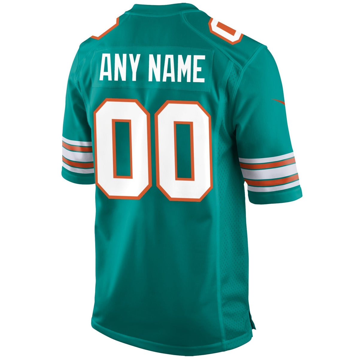 Miami Dolphins Nike Alternate Custom Game Jersey - Aqua football jersey product view 3