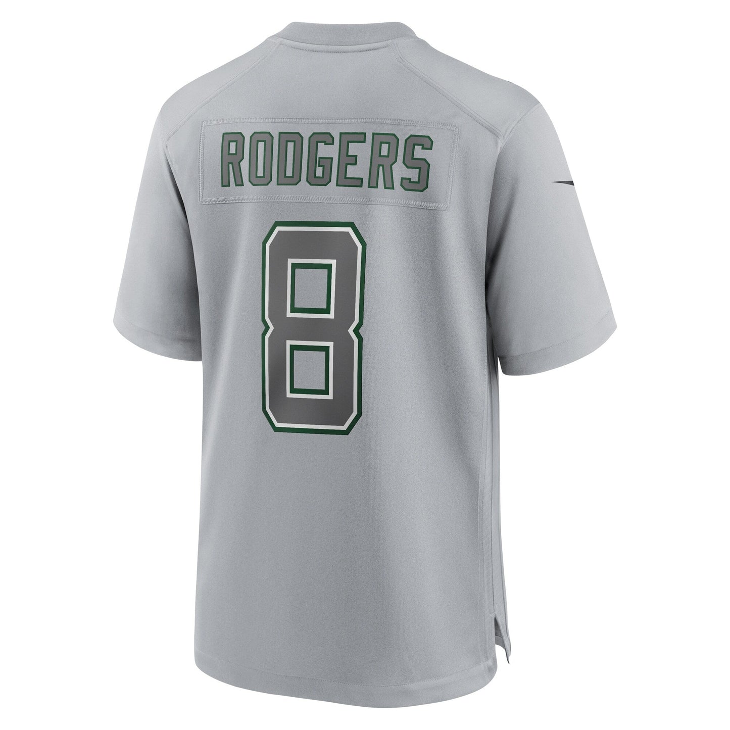 Aaron Rodgers New York Jets Nike Atmosphere Fashion Game Jersey - Heather Gray football jersey product view 3