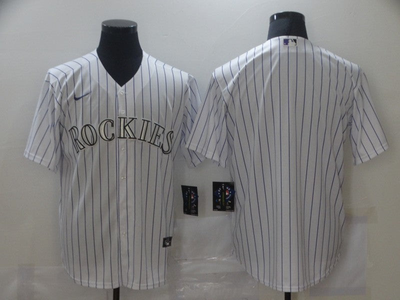 Men's Colorado Rockies White Home Blank Replica Jersey1 baseball jersey product view 1