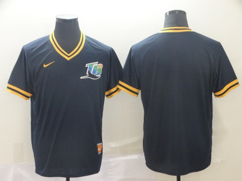 Men's Tampa Bay Rays Navy Replica Blank Jersey1 baseball jersey product view 1