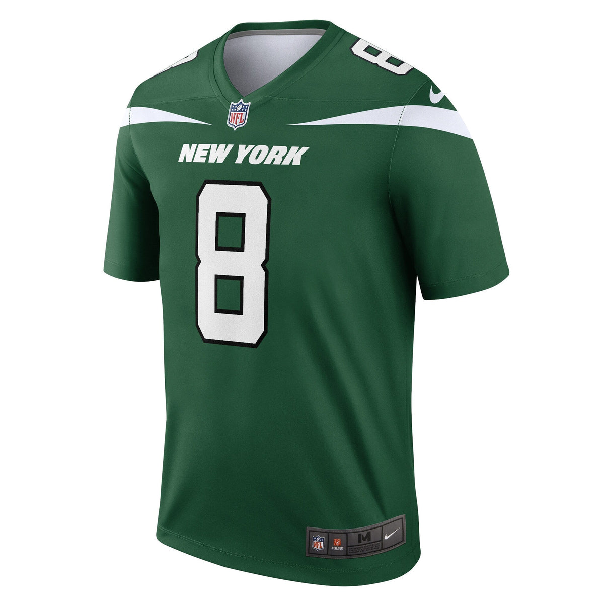Aaron Rodgers New York Jets Nike Men's Legend Jersey - Gotham Green football jersey product view 2