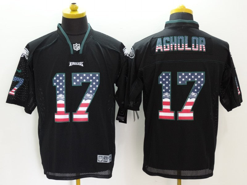 Men's Philadelphia Eagles Nelson Agholor #17 Black Game Jersey1 football jersey product view 1
