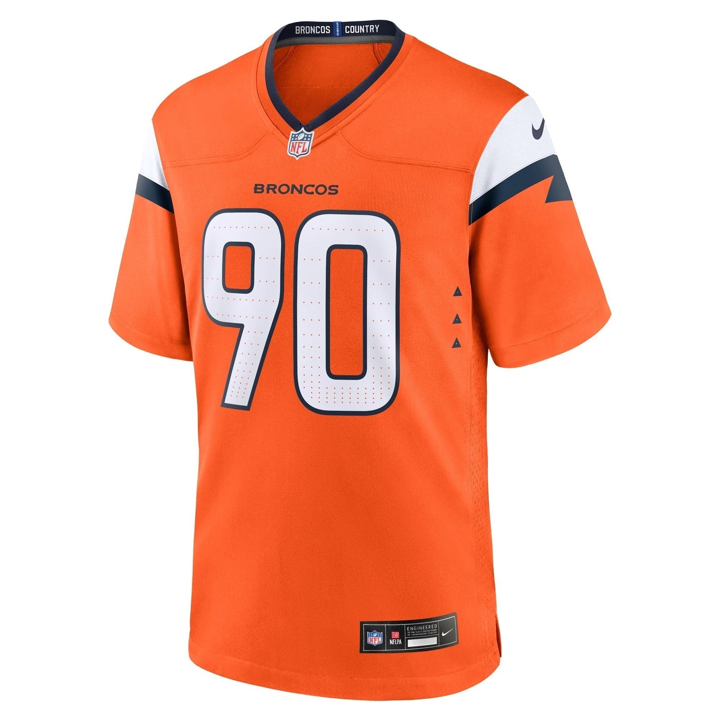 Angelo Blackson Denver Broncos Nike Game Jersey - Orange football jersey product view 2