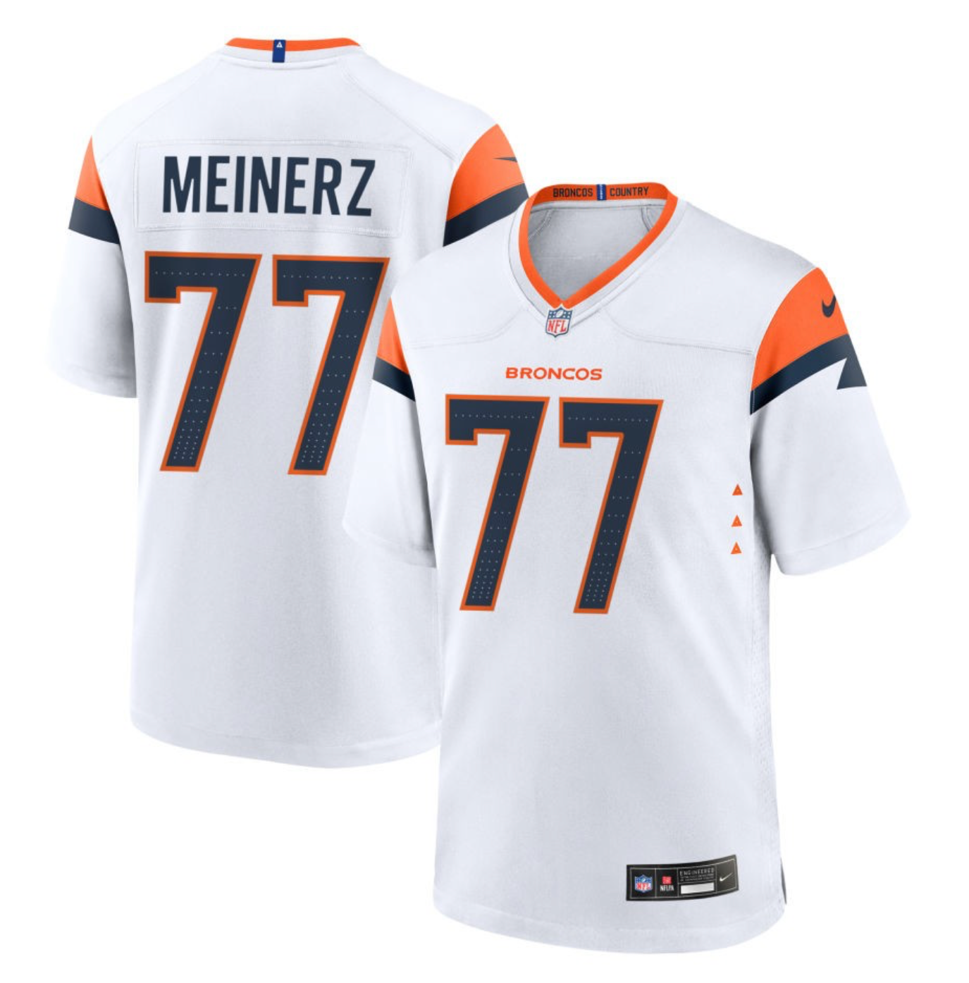 Quinn Meinerz Denver Broncos 2024 Jersey football jersey product view 1
