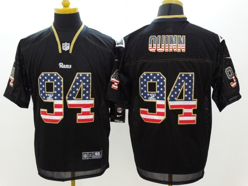 Men's Los Angeles Rams Robert Quinn #94 Black Game Jersey1 football jersey product view 1