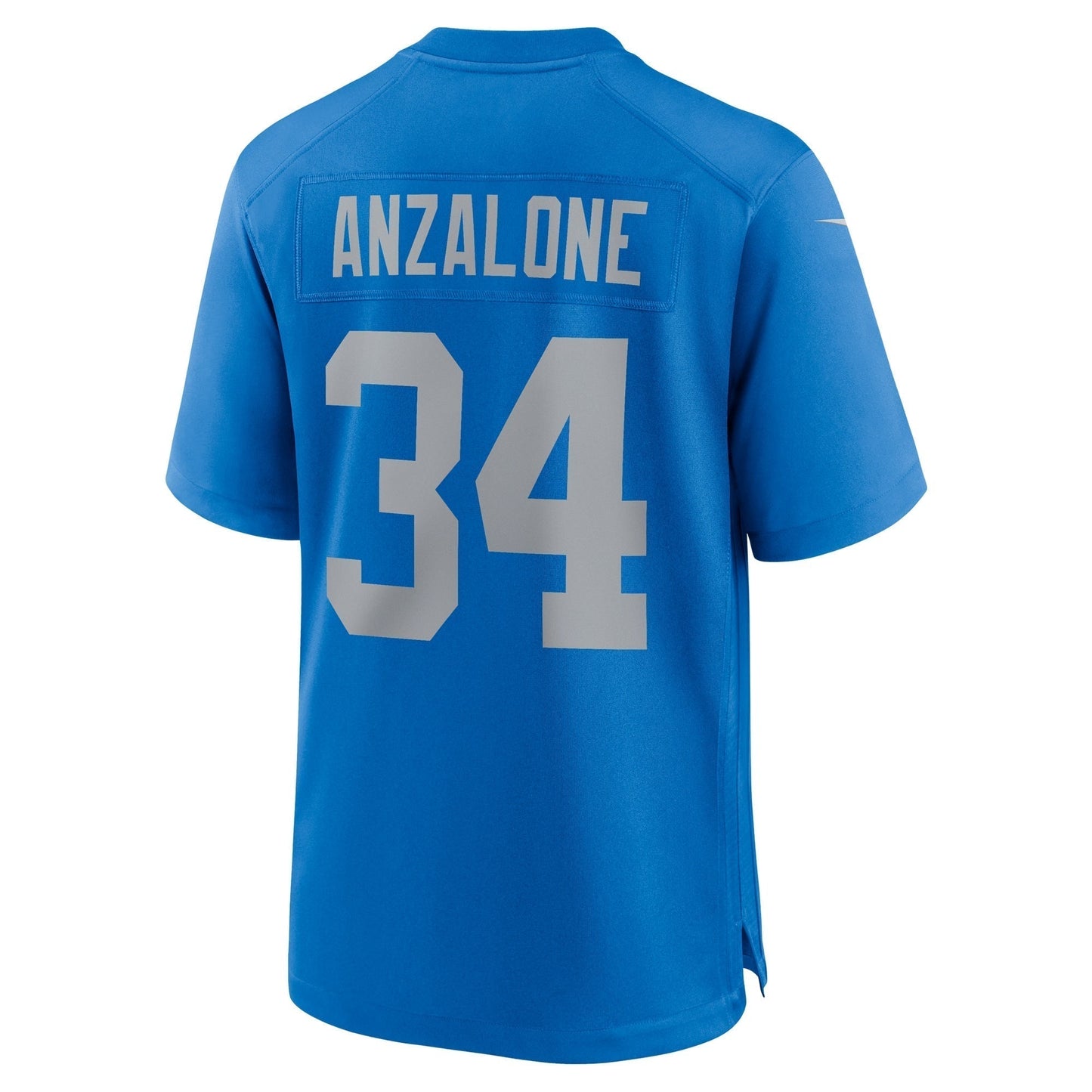 Alex Anzalone Detroit Lions Nike Alternate Game Jersey - Blue football jersey product view 3