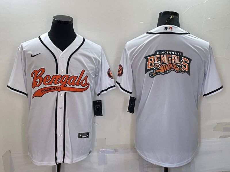 Men's Cincinnati Bengals White Fashion Jersey1 football jersey product view 1