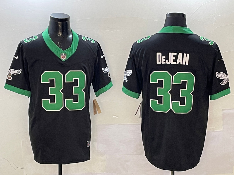 Men's Philadelphia Eagles Cooper DeJean #33 Black Game Jersey1 football jersey product view 1