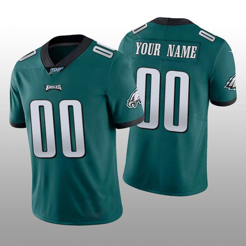 Custom1 Philadelphia Eagles Midnight Green Vapor Limited 100th Season Jersey1 Stitched American Football Jerseys football jersey product view 1
