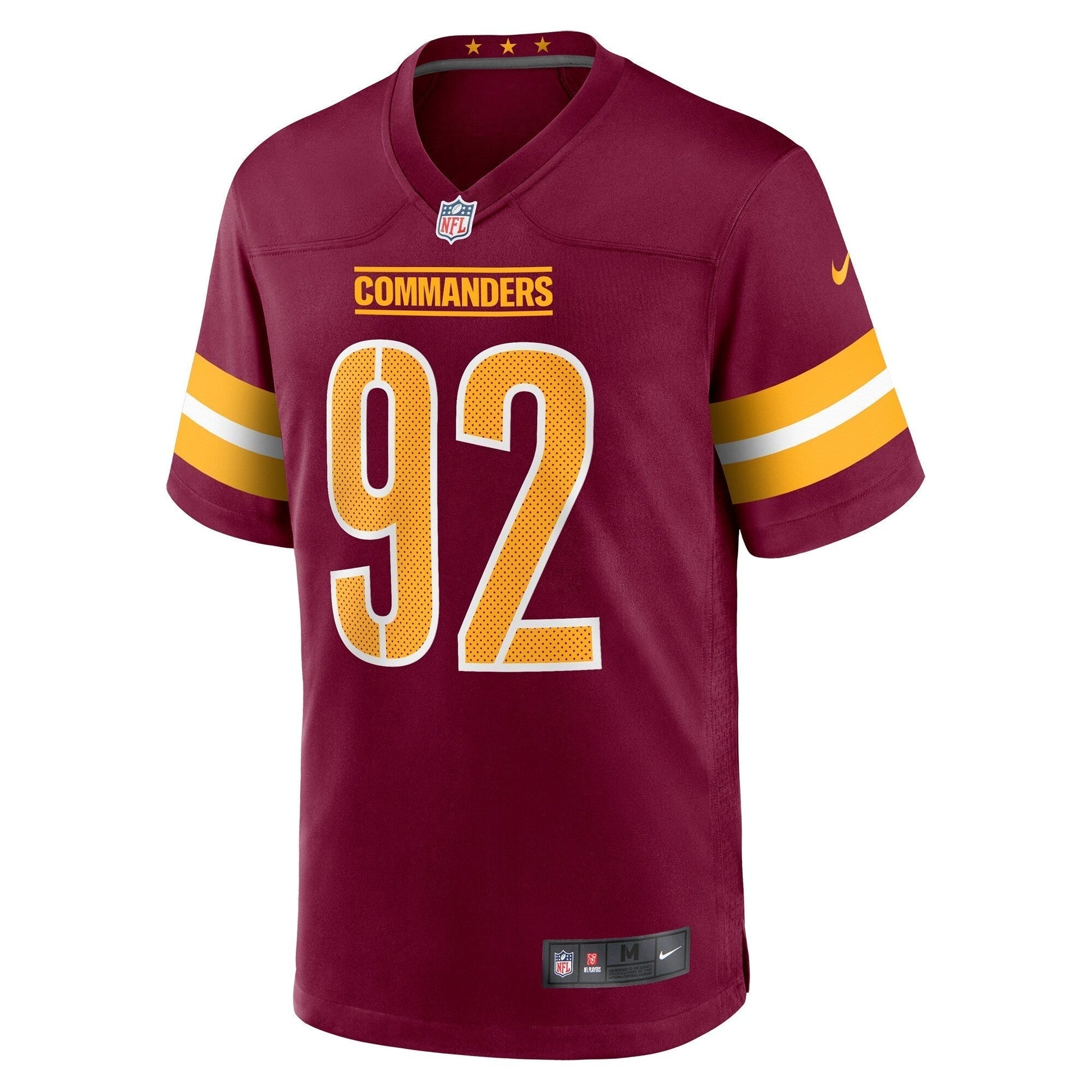 Abdullah Anderson Washington Commanders Nike Game Jersey - Burgundy football jersey product view 2