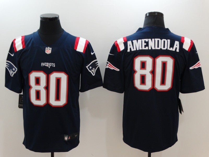 Men's New England Patriots Danny Amendola #80 Navy Game Player Jersey1 football jersey product view 1