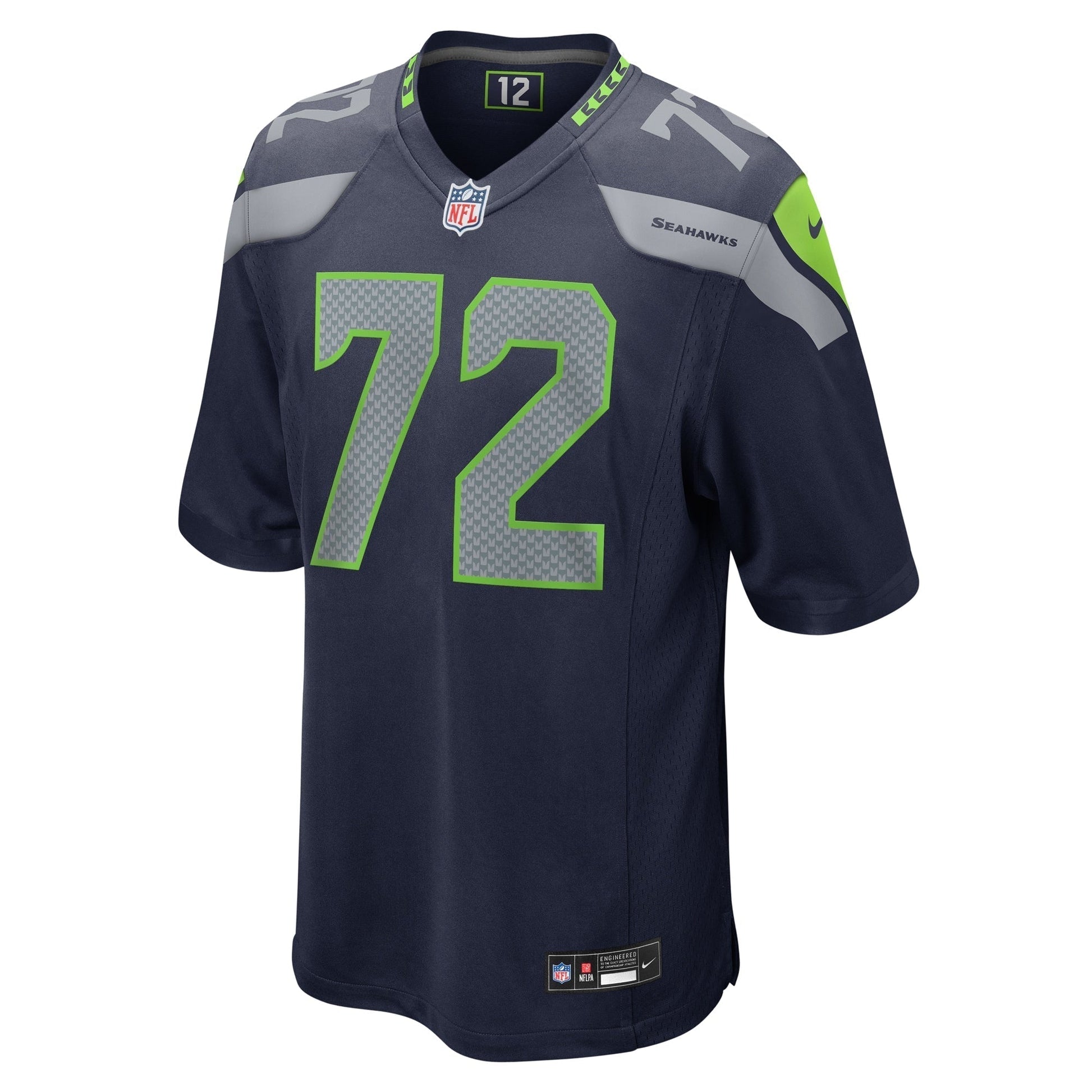 Abraham Lucas Seattle Seahawks Nike Game Jersey - College Navy football jersey product view 2