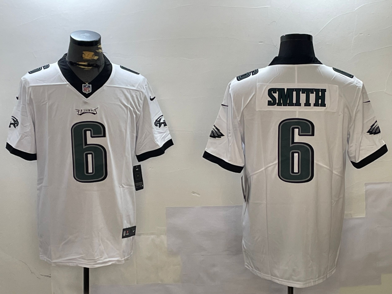 Men's Philadelphia Eagles DeVonta Smith #6 White Game Jersey1 football jersey product view 1