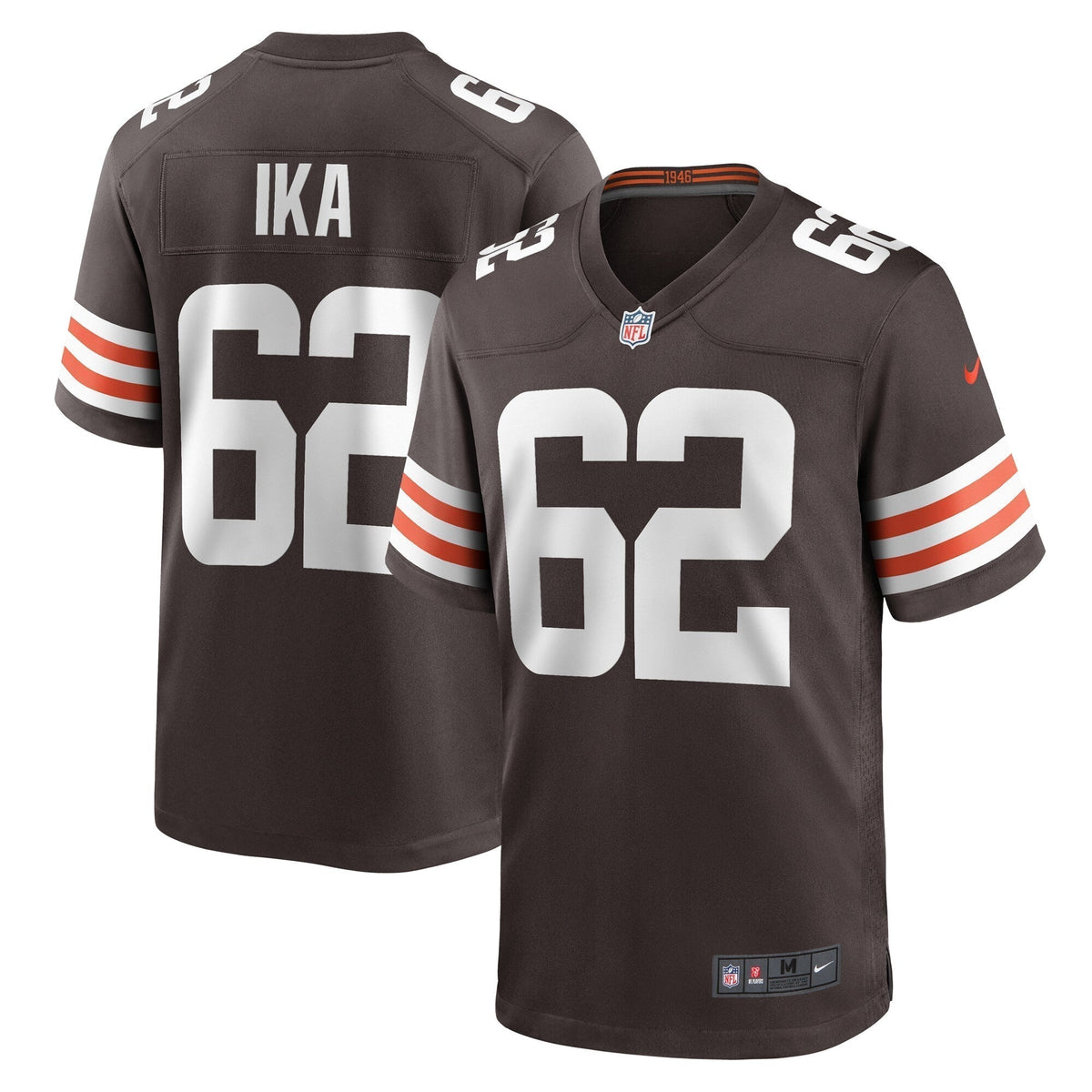 Siaki Ika Cleveland Browns Nike Team Game Jersey - Brown football jersey product view 1