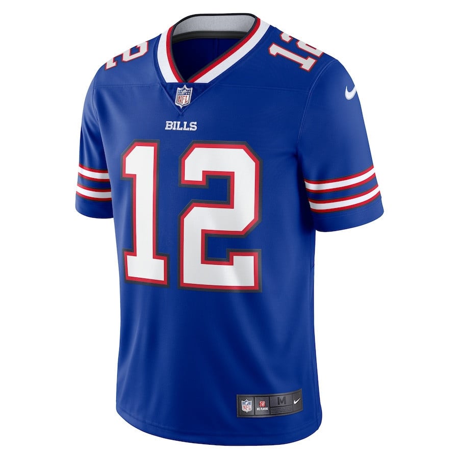 Jim Kelly 12 Buffalo Bills '90s Throwback Retired Player Limited Jersey - Royal football jersey product view 2