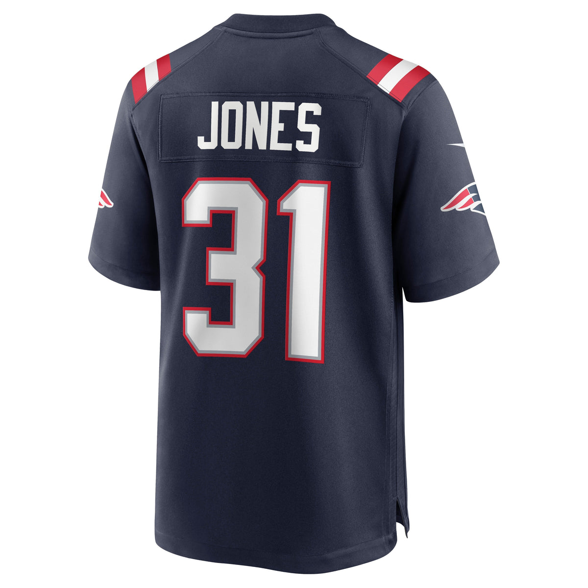 Jonathan Jones New England Patriots Nike Game Jersey - Navy football jersey product view 3